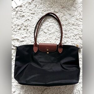 Elegant Black and Brown Tote Bag